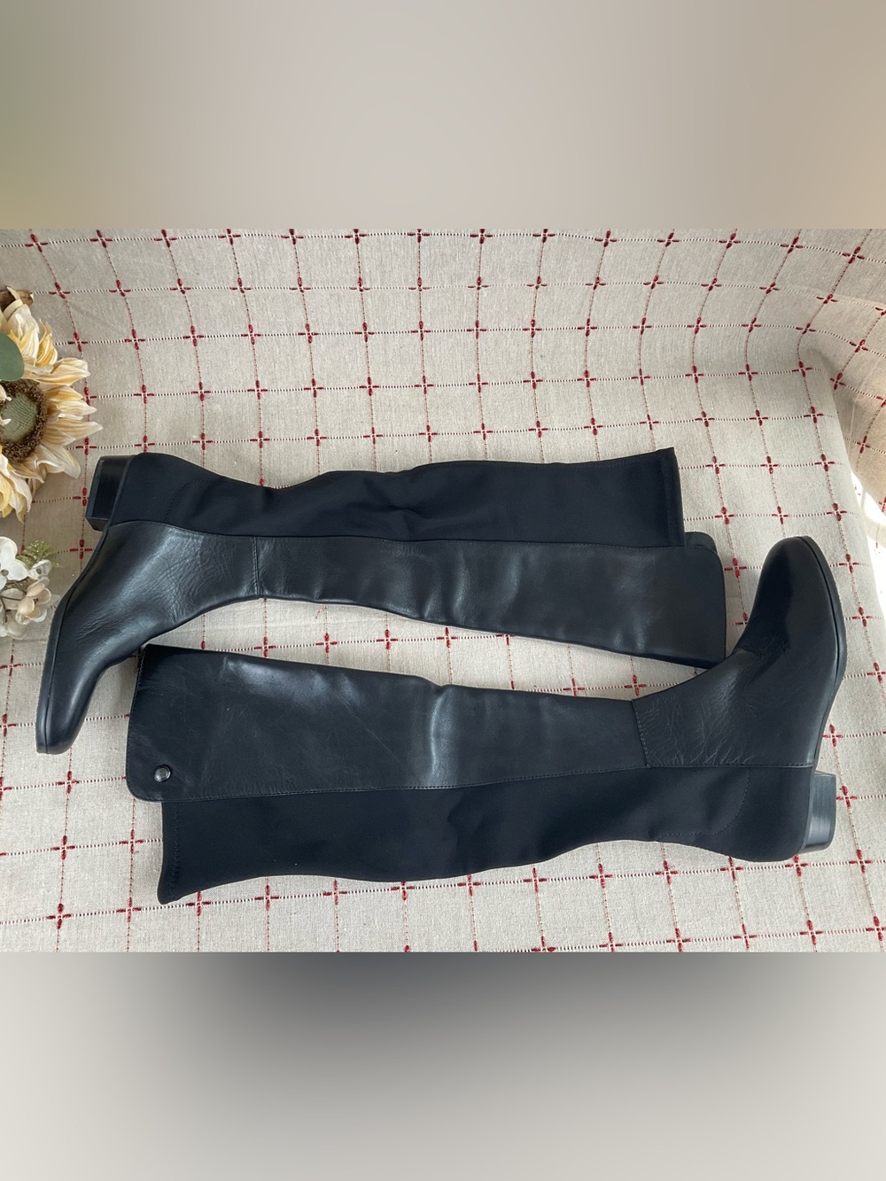 Vince Camuto “Karita” Over The Knee Riding Boots Women's Sz 5.5 Black Leather - Picture 9 of 9